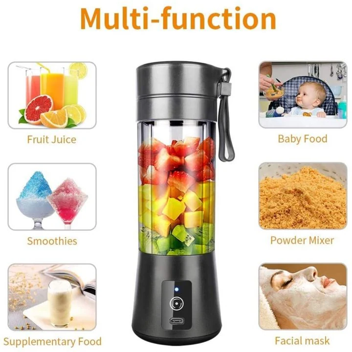 Portable USB Rechargeable Blender Cup, Six Blade Smoothie Juicer image 7