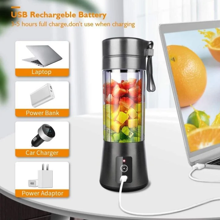 Portable USB Rechargeable Blender Cup, Six Blade Smoothie Juicer image 4