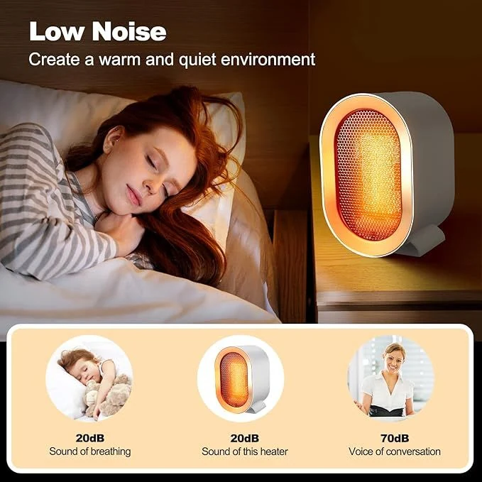 Mini Portable PTC Ceramic Fan Heater for Room and Office image 3